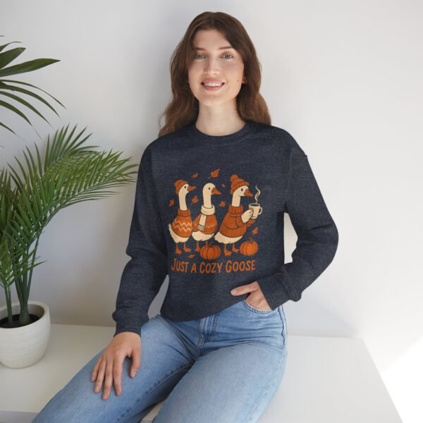 Cozy Goose Unisex Sweatshirt, Funny Bird Crewneck Jumper, Soft Gildan Pullover, Comfortable Animal Top, Chilly Weather Sweater - Image 40