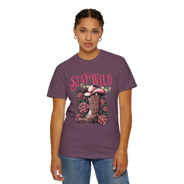 Stay Wild Cowgirl Unisex Garment-Dyed T-shirt, Comfort Colors Tee, Western Style Shirt, Boho Graphic Top, Rodeo Apparel - Image 80