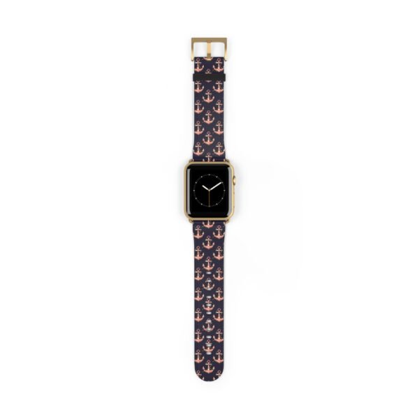 Watch Band - Nautical Pink and Navy Apple Watch Band, Multiple Sizes and Colors, anchor Pattern Strap - Image 29