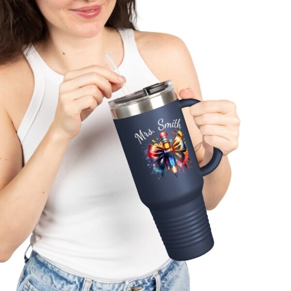 Personalized Teacher Insulated Travel Mug, Custom 40oz Tumbler Gift for Educators - Image 30
