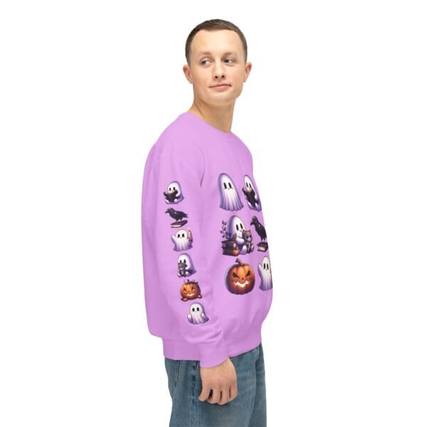 Ghost, Cats and Raven Edgar Allen Poe Halloween Sweatshirt, Spooky Book Lover Gift, Comfort Colors Crewneck - Image 77