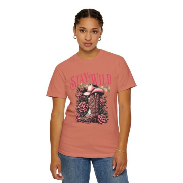 Stay Wild Cowgirl Unisex Garment-Dyed T-shirt, Comfort Colors Tee, Western Style Shirt, Boho Graphic Top, Rodeo Apparel - Image 20