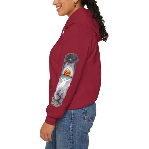 Halloween Spooky Scene Hoodie, Scary Gildan Sweatshirt, Halloween Print, Unisex Cozy Hoodie, Spooky Sweatshirt - Image 102
