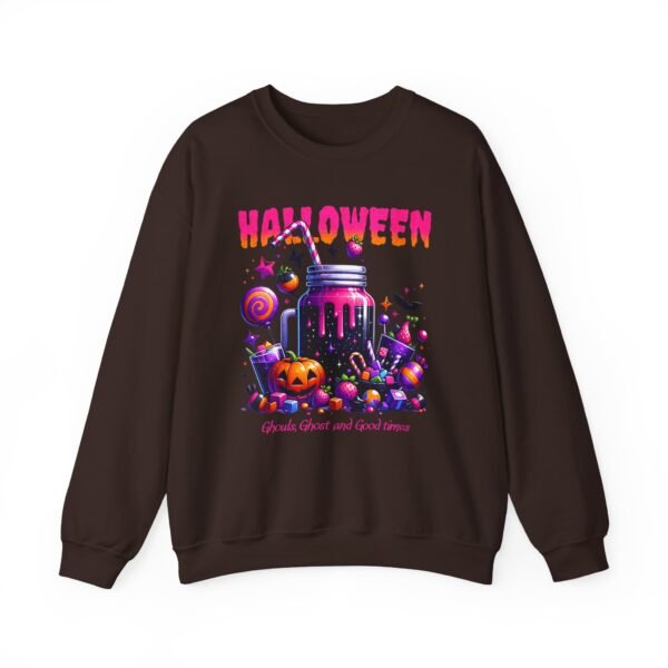 Halloween Sweets and Drink Unisex Sweatshirt, Ghouls and Ghosts Crewneck, Good Times Sweatshirt, Halloween - Image 25
