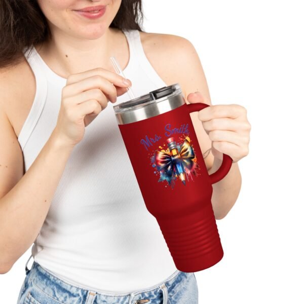 Personalized Teacher Insulated Travel Mug, Custom 40oz Tumbler Gift for Educators - Image 10