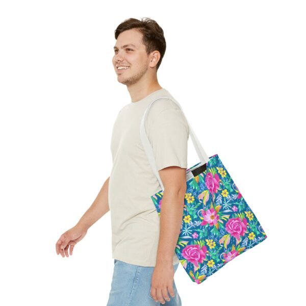Floral Tote Bag, Colorful Flower Canvas Shopping Bag, Botanical Print Beach Tote, Reusable Grocery Bag, Gift for Garden Lovers - Image 23