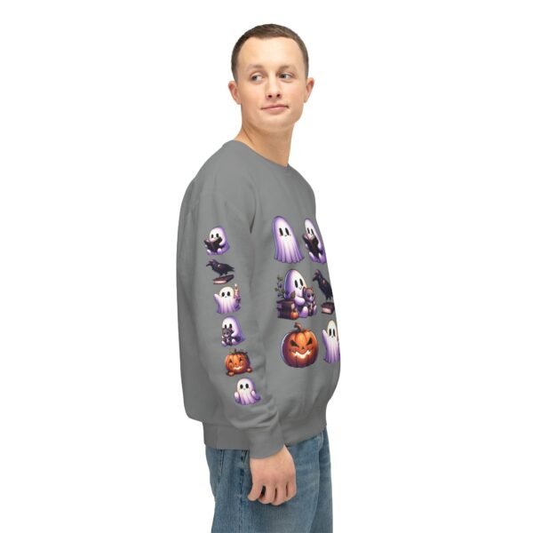 Ghost, Cats and Raven Edgar Allen Poe Halloween Sweatshirt, Spooky Book Lover Gift, Comfort Colors Crewneck - Image 47