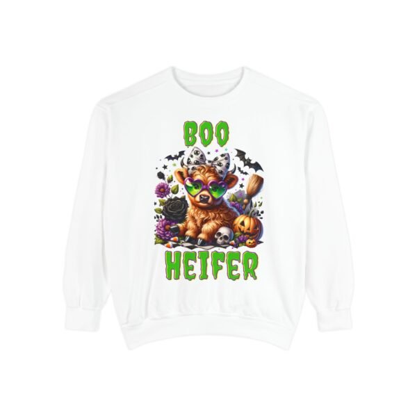 Highland Cow Halloween Sweatshirt, Boo Heifer Comfort Colors sweatshirt - Image 4