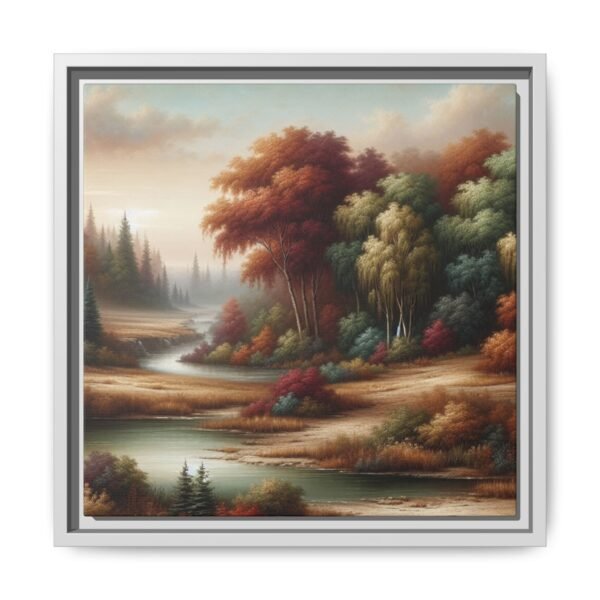 Canvas Wall Art, Beautiful Autumn Stream, Nature Landscape Decor, Framed Print, Multi-color Painting, Home Decor - Image 45
