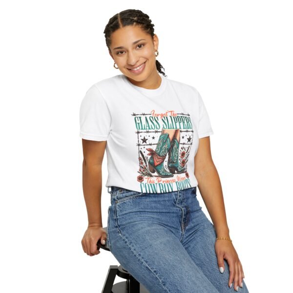 Princess Wears Cowboy Boots Unisex T-Shirt, Forget Glass Slippers Tee, Comfort Colors Shirt, Western Princess Top, Gift for Cowgirl - Image 11