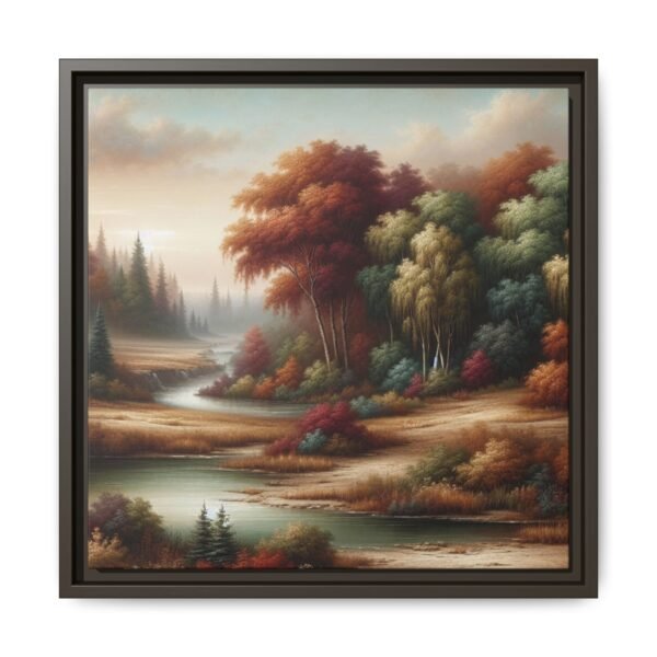 Canvas Wall Art, Beautiful Autumn Stream, Nature Landscape Decor, Framed Print, Multi-color Painting, Home Decor - Image 113