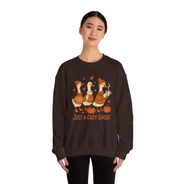 Cozy Goose Unisex Sweatshirt, Funny Bird Crewneck Jumper, Soft Gildan Pullover, Comfortable Animal Top, Chilly Weather Sweater - Image 20