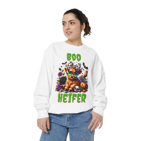 Highland Cow Halloween Sweatshirt, Boo Heifer Comfort Colors sweatshirt - Image 6
