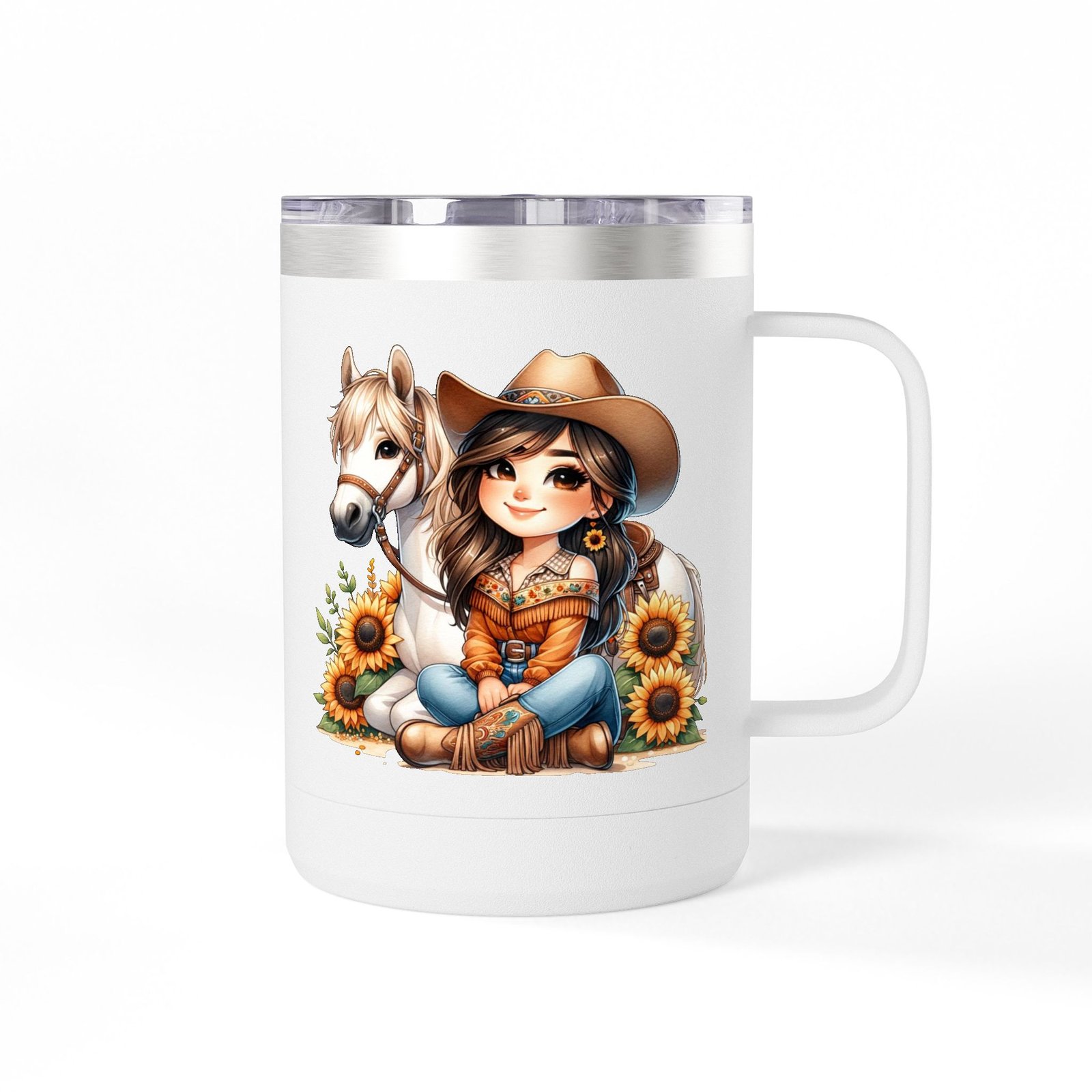 Cowgirl Sunflower Horse Coffee Mug Tumbler - Western Style Rustic Drinkware, Country Gift, Kitchen Decor, Cowgirl Lover Gift, Country Chic - Image 7