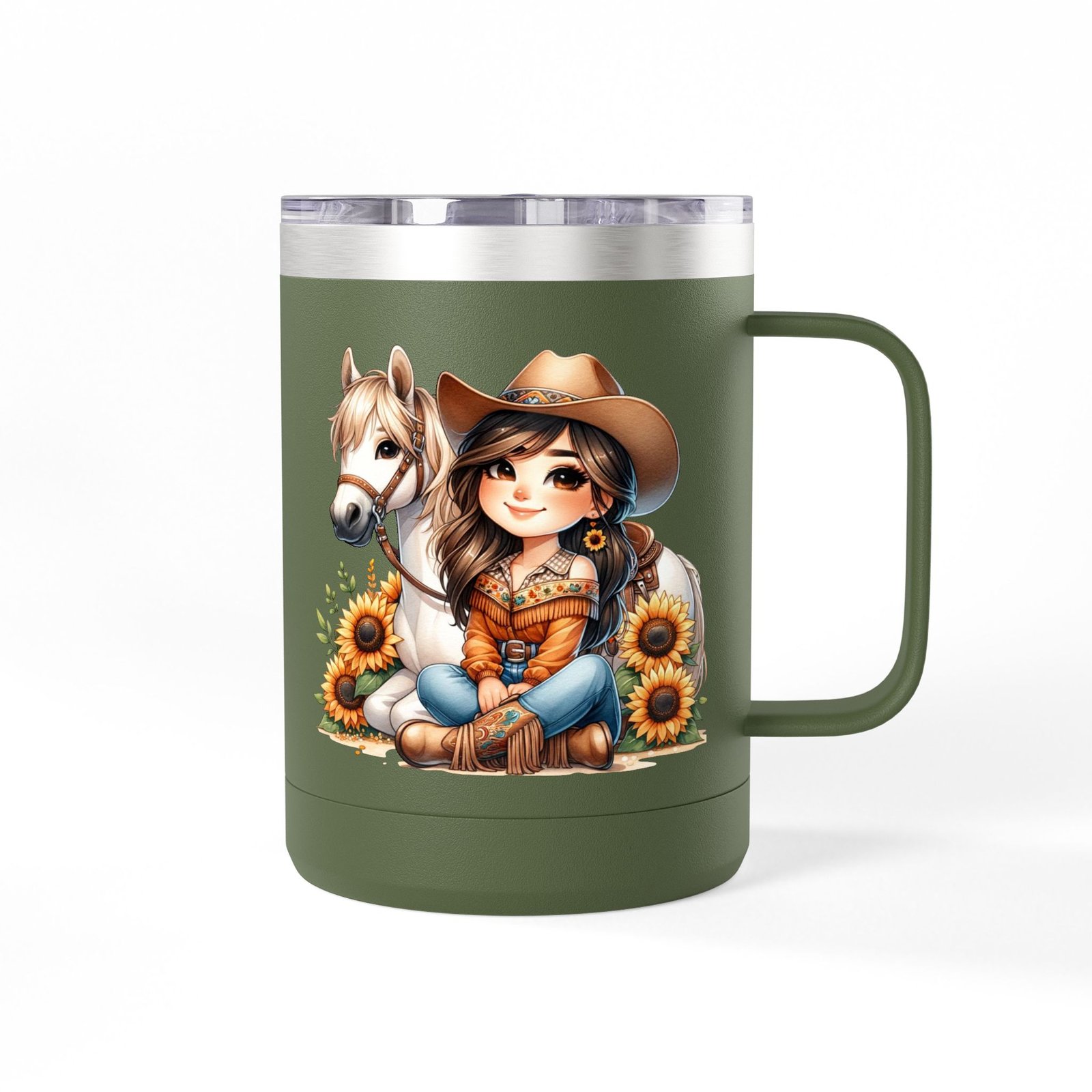 Cowgirl Sunflower Horse Coffee Mug Tumbler - Western Style Rustic Drinkware, Country Gift, Kitchen Decor, Cowgirl Lover Gift, Country Chic - Image 32