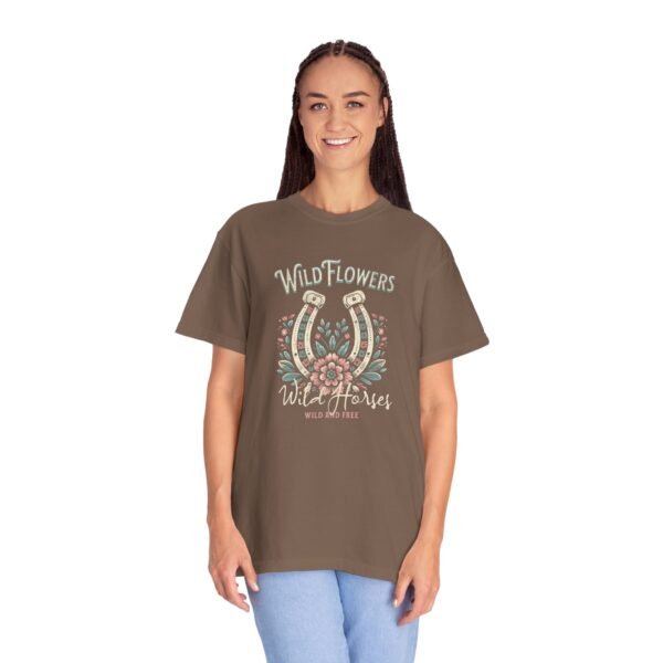Wild Flowers and Wild Horses Comfort Colors T-Shirt, Unisex Tee, Nature Lover Shirt, Horse Lover Gift, Floral Graphic Tee - Image 13