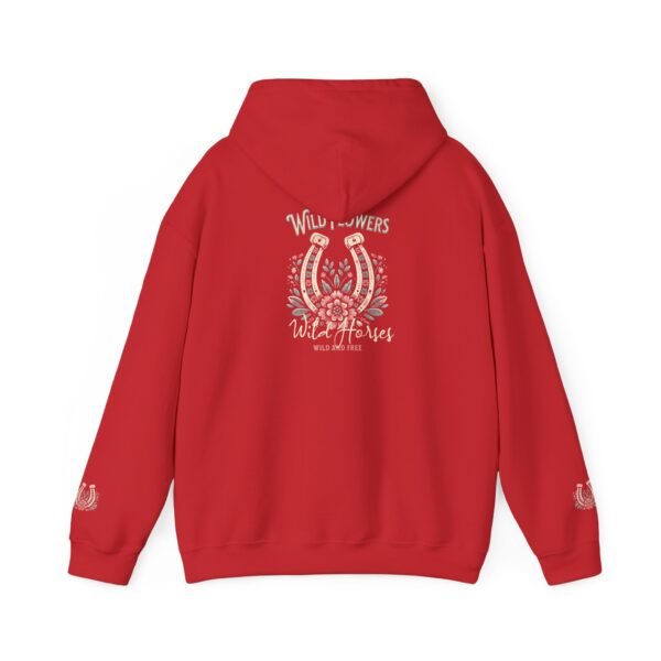 Horseshoe Wildflower Horse Unisex Hoodie, Gildan Soft Sweatshirt, Nature Lover Gift, Floral Animal Sweatshirt, Boho Horse Hoodie - Image 50
