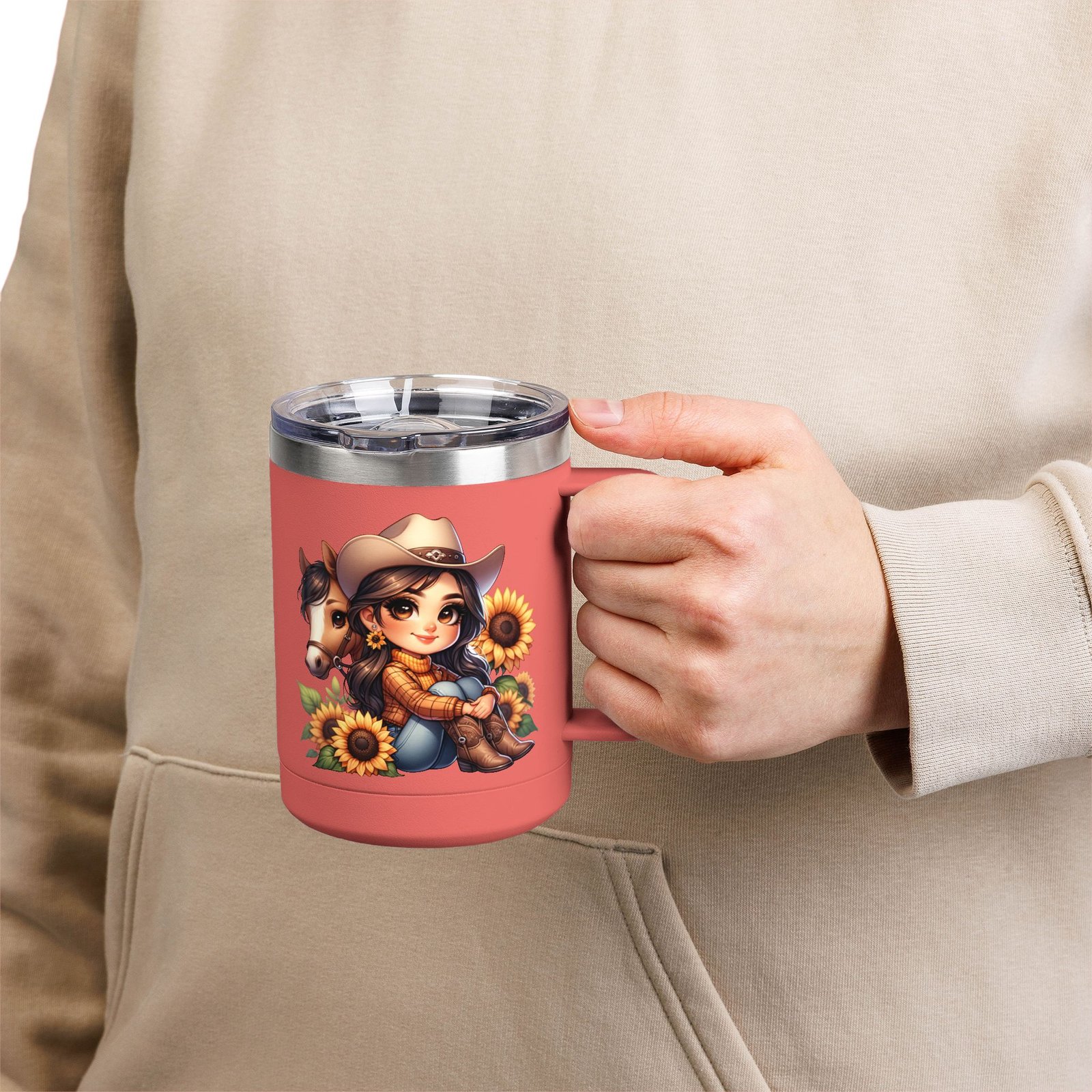 Cowgirl and Horse Coffee Mug Tumbler, Western Cowgirl Gift, Horse Lover Gift, 15oz Mug, Cowgirl Decor, Cowgirl Coffee Cup - Image 15