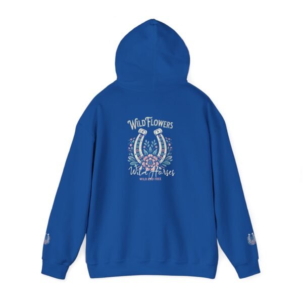 Horseshoe Wildflower Horse Unisex Hoodie, Gildan Soft Sweatshirt, Nature Lover Gift, Floral Animal Sweatshirt, Boho Horse Hoodie - Image 35