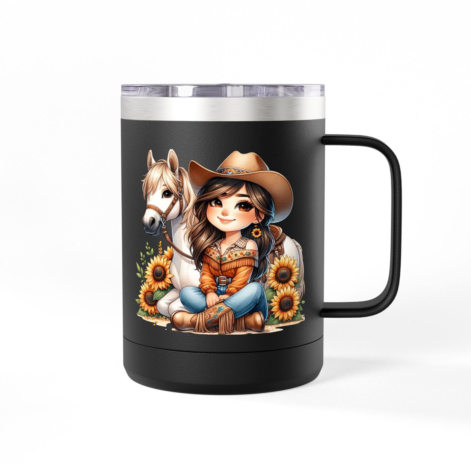 Cowgirl Sunflower Horse Coffee Mug Tumbler - Western Style Rustic Drinkware, Country Gift, Kitchen Decor, Cowgirl Lover Gift, Country Chic - Image 22