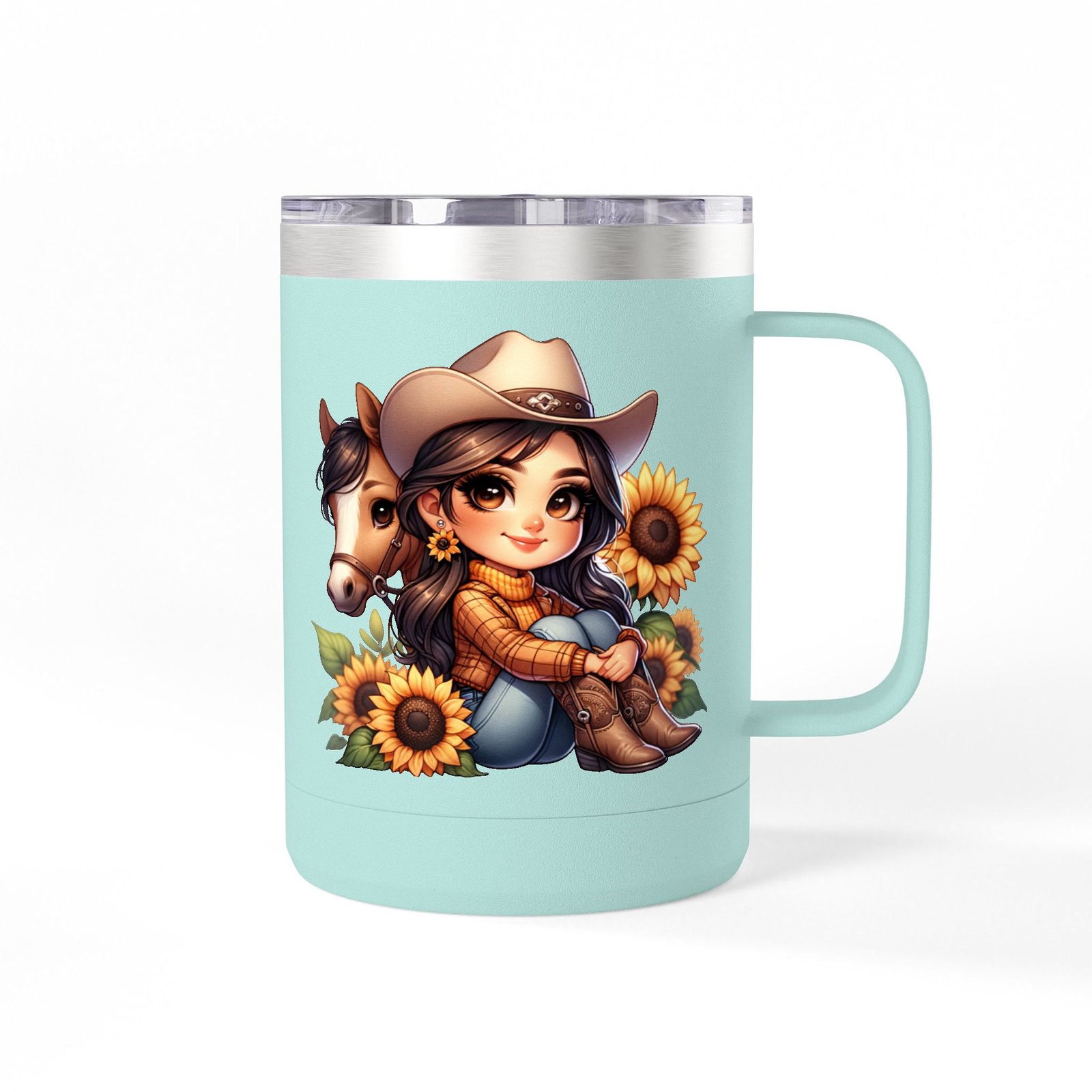 Cowgirl and Horse Coffee Mug Tumbler, Western Cowgirl Gift, Horse Lover Gift, 15oz Mug, Cowgirl Decor, Cowgirl Coffee Cup - Image 52