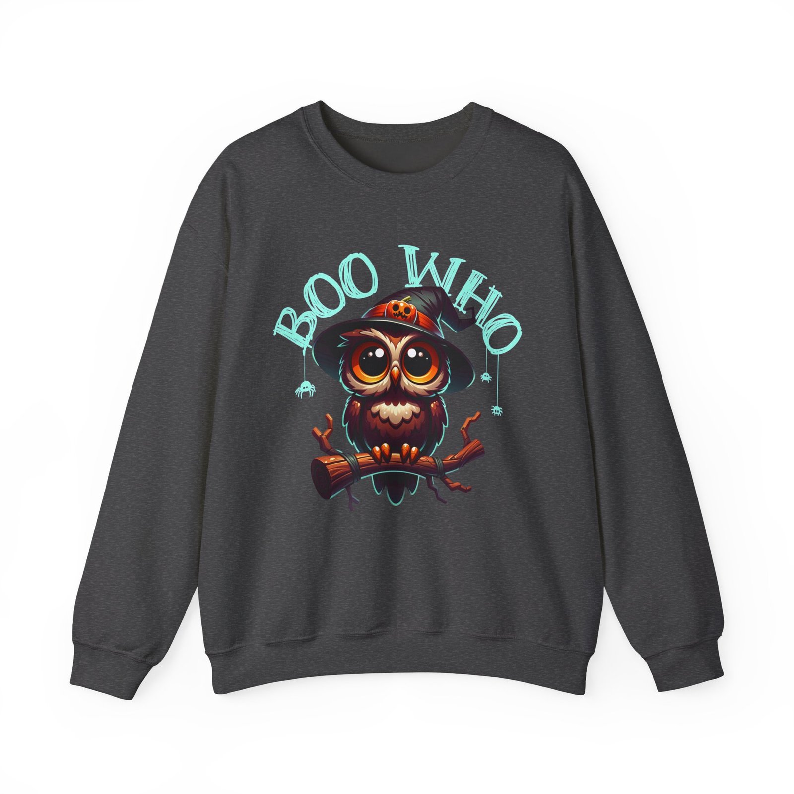 Halloween Who Owl Sweatshirt, Spooky Crewneck Jumper, Scary Night Outfit, Boo Sweatshirt, Fall Fashion Top - Image 22