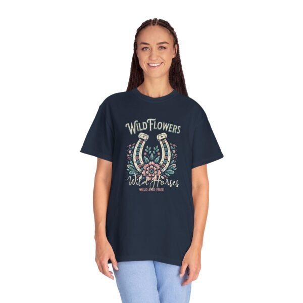 Wild Flowers and Wild Horses Comfort Colors T-Shirt, Unisex Tee, Nature Lover Shirt, Horse Lover Gift, Floral Graphic Tee - Image 53