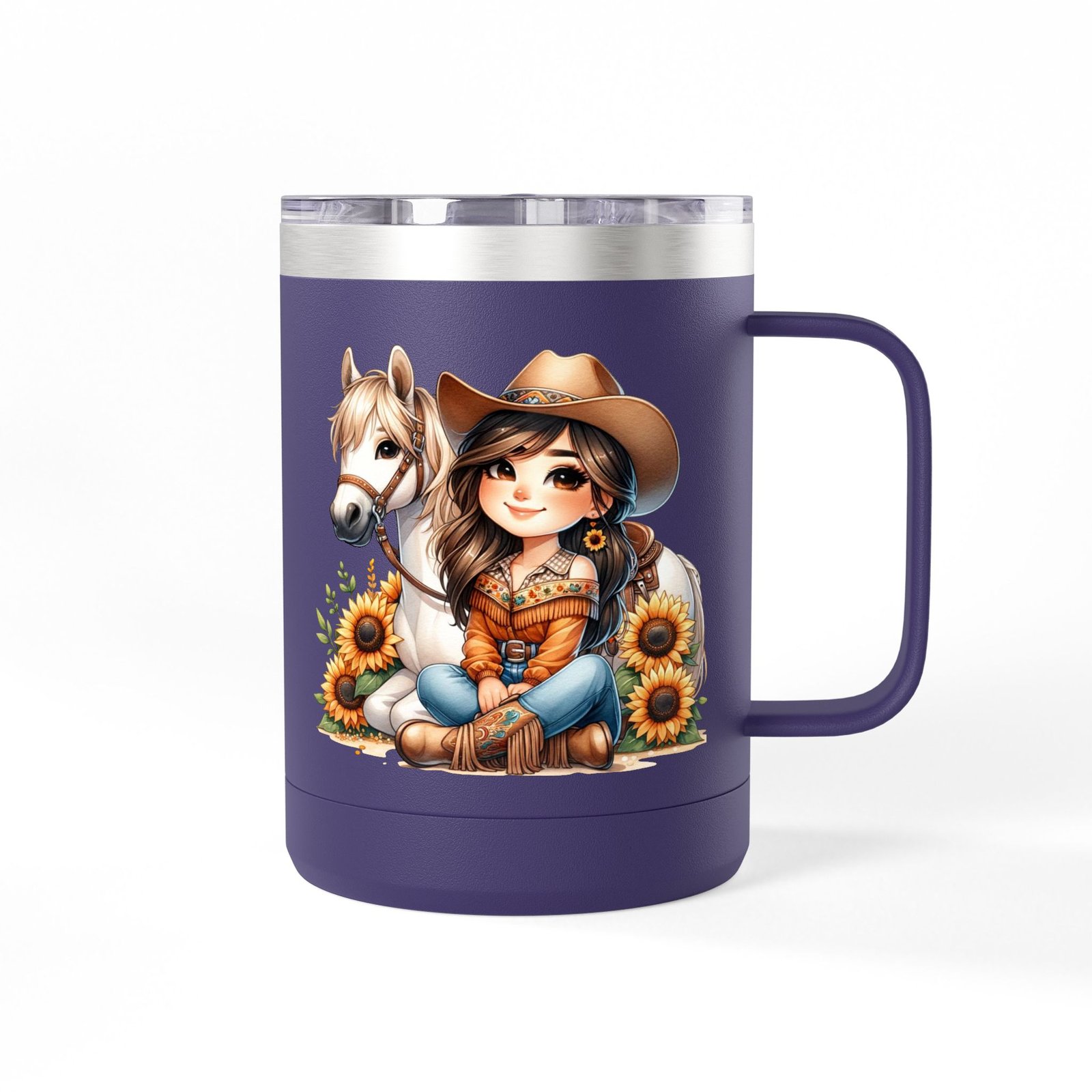 Cowgirl Sunflower Horse Coffee Mug Tumbler - Western Style Rustic Drinkware, Country Gift, Kitchen Decor, Cowgirl Lover Gift, Country Chic - Image 57