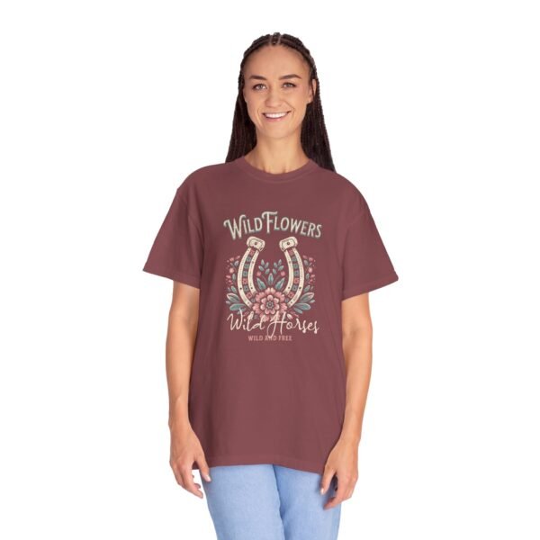 Wild Flowers and Wild Horses Comfort Colors T-Shirt, Unisex Tee, Nature Lover Shirt, Horse Lover Gift, Floral Graphic Tee - Image 63