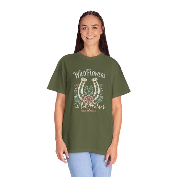 Wild Flowers and Wild Horses Comfort Colors T-Shirt, Unisex Tee, Nature Lover Shirt, Horse Lover Gift, Floral Graphic Tee - Image 18