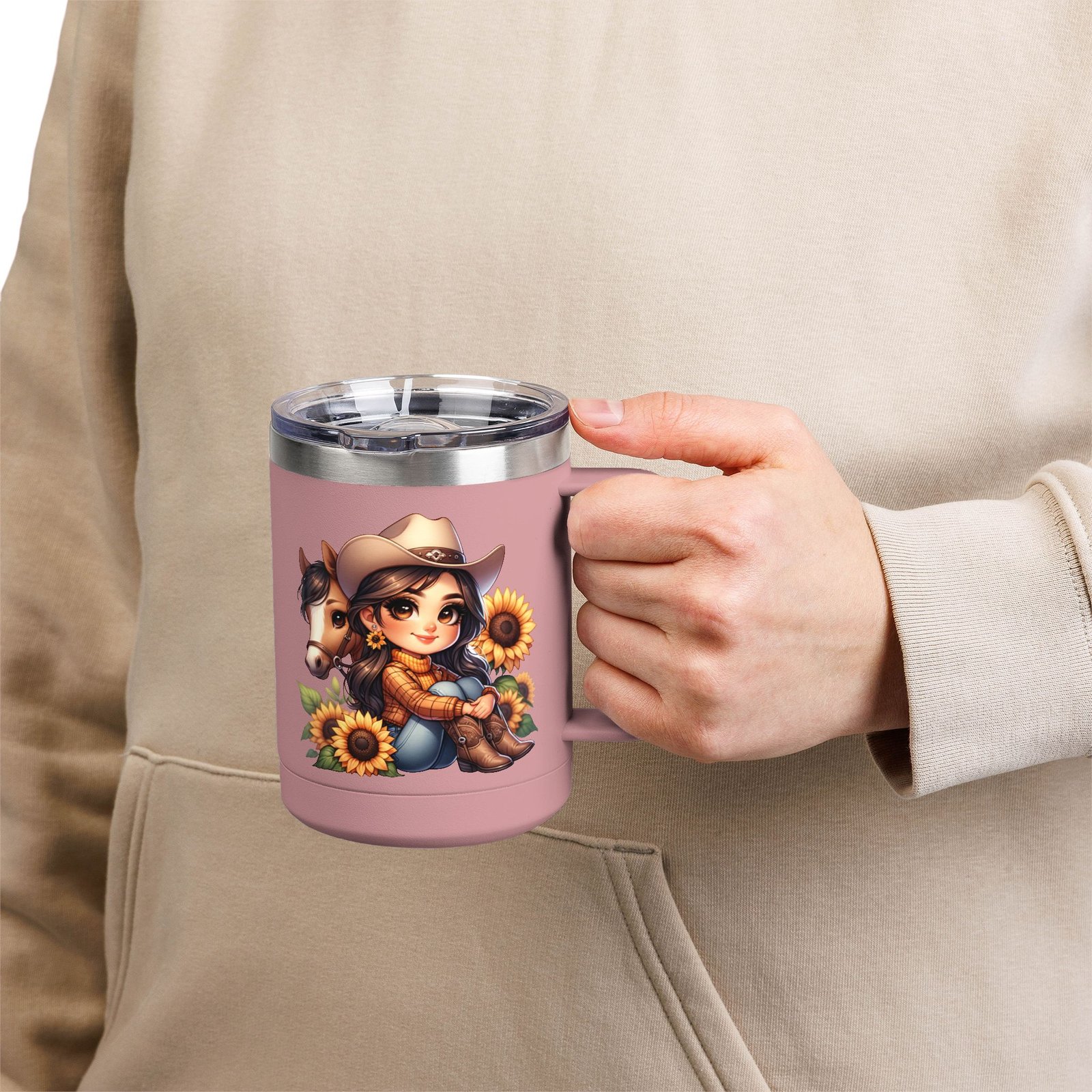 Cowgirl and Horse Coffee Mug Tumbler, Western Cowgirl Gift, Horse Lover Gift, 15oz Mug, Cowgirl Decor, Cowgirl Coffee Cup - Image 80