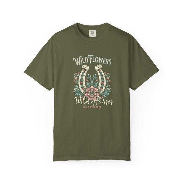 Wild Flowers and Wild Horses Comfort Colors T-Shirt, Unisex Tee, Nature Lover Shirt, Horse Lover Gift, Floral Graphic Tee - Image 15