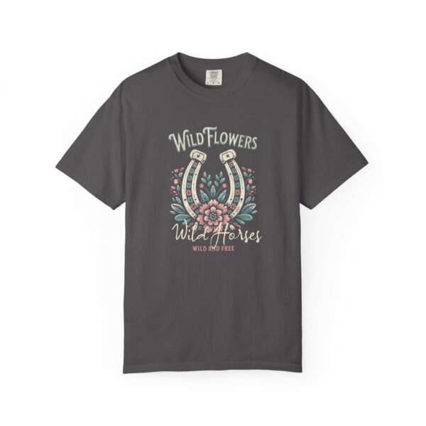 Wild Flowers and Wild Horses Comfort Colors T-Shirt, Unisex Tee, Nature Lover Shirt, Horse Lover Gift, Floral Graphic Tee - Image 40