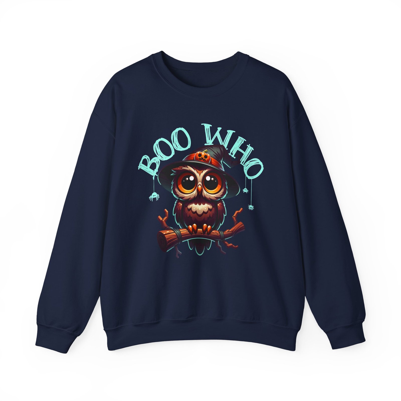 Halloween Who Owl Sweatshirt, Spooky Crewneck Jumper, Scary Night Outfit, Boo Sweatshirt, Fall Fashion Top - Image 28