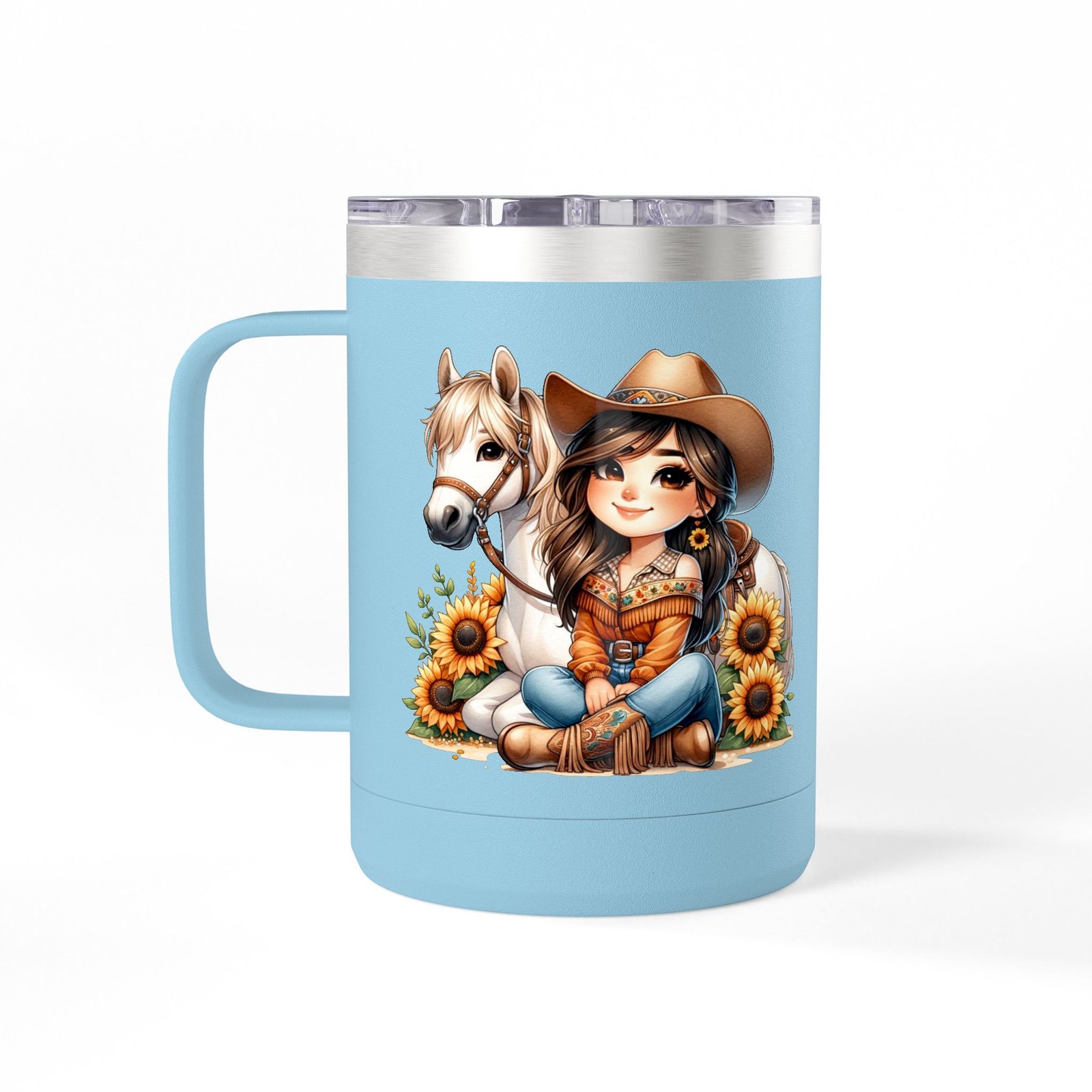 Cowgirl Sunflower Horse Coffee Mug Tumbler - Western Style Rustic Drinkware, Country Gift, Kitchen Decor, Cowgirl Lover Gift, Country Chic - Image 44