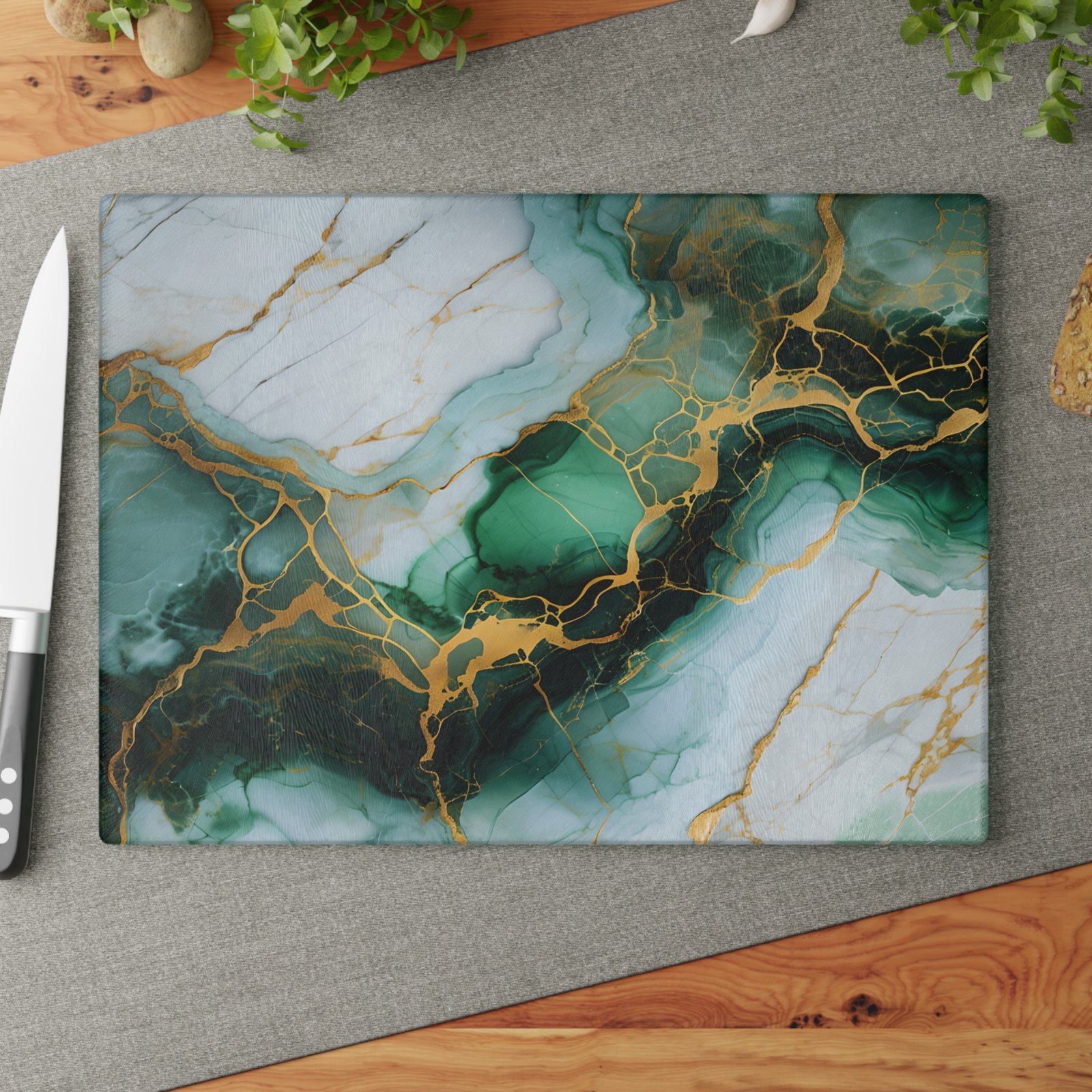Marble Glass Cutting Board, Kitchen Decor, Housewarming Gift, Cooking Utensil - Image 9