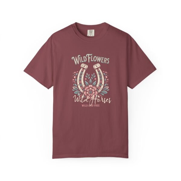 Wild Flowers and Wild Horses Comfort Colors T-Shirt, Unisex Tee, Nature Lover Shirt, Horse Lover Gift, Floral Graphic Tee - Image 60