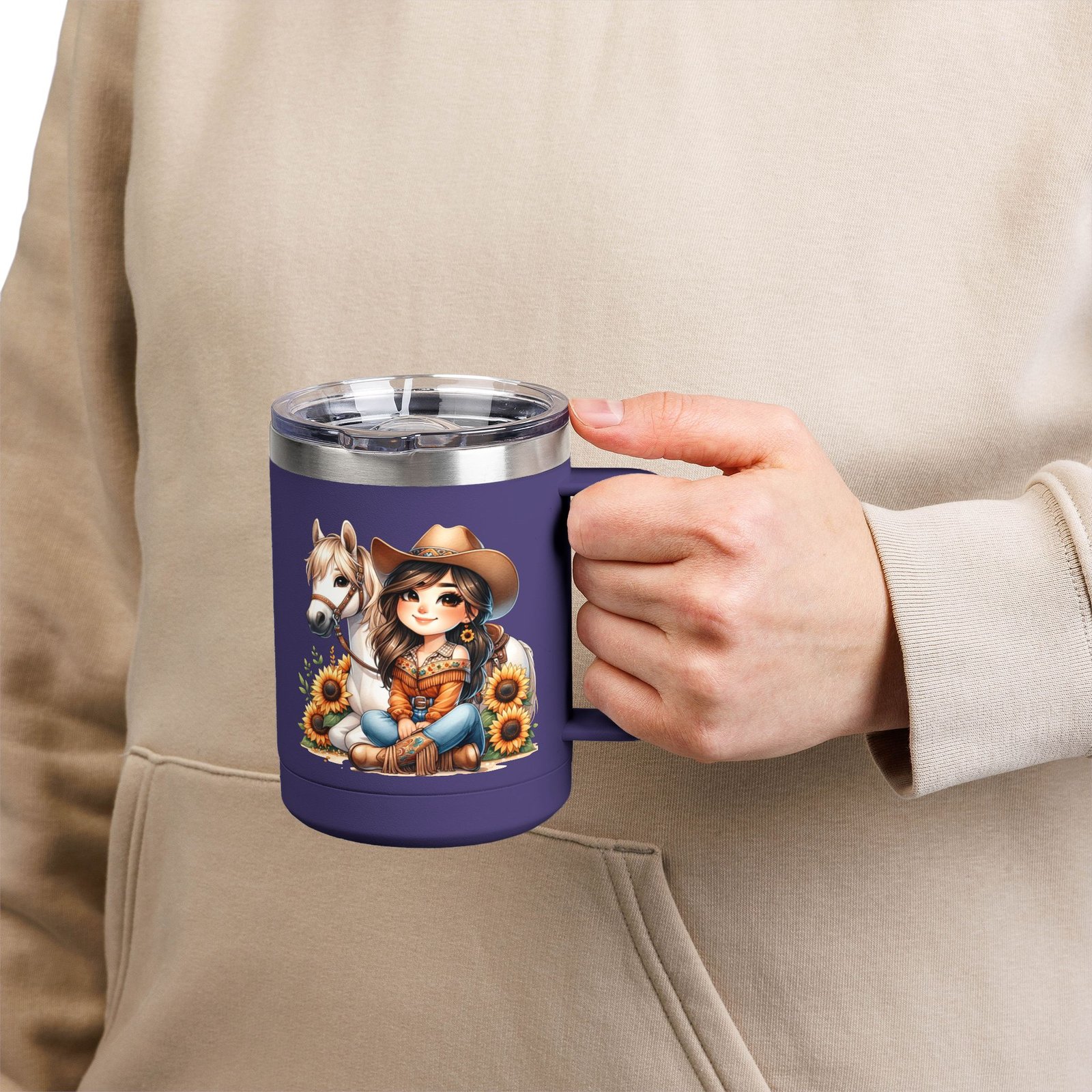 Cowgirl Sunflower Horse Coffee Mug Tumbler - Western Style Rustic Drinkware, Country Gift, Kitchen Decor, Cowgirl Lover Gift, Country Chic - Image 60