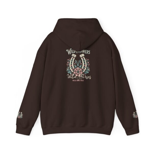 Horseshoe Wildflower Horse Unisex Hoodie, Gildan Soft Sweatshirt, Nature Lover Gift, Floral Animal Sweatshirt, Boho Horse Hoodie - Image 18