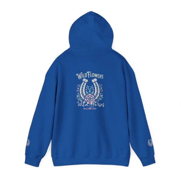 Horseshoe Wildflower Horse Unisex Hoodie, Gildan Soft Sweatshirt, Nature Lover Gift, Floral Animal Sweatshirt, Boho Horse Hoodie - Image 39