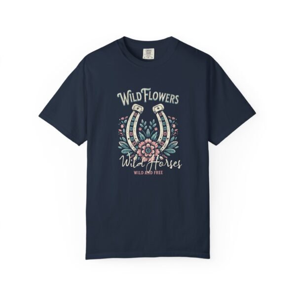 Wild Flowers and Wild Horses Comfort Colors T-Shirt, Unisex Tee, Nature Lover Shirt, Horse Lover Gift, Floral Graphic Tee - Image 50