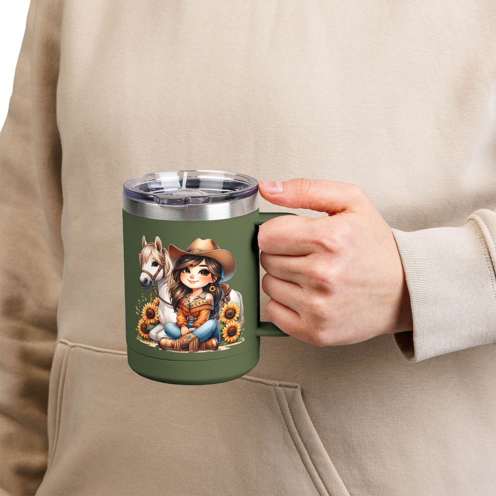 Cowgirl Sunflower Horse Coffee Mug Tumbler - Western Style Rustic Drinkware, Country Gift, Kitchen Decor, Cowgirl Lover Gift, Country Chic - Image 35