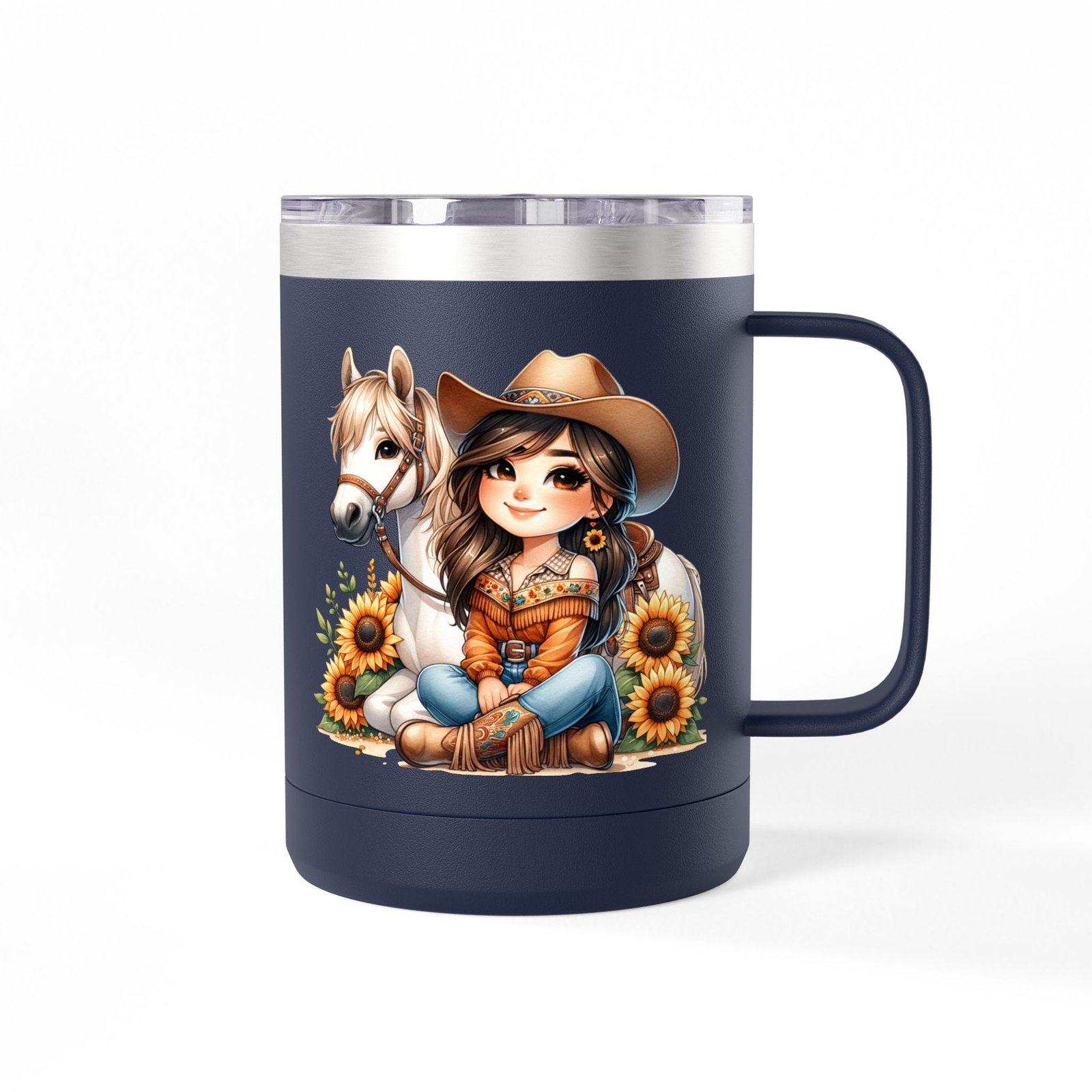 Cowgirl Sunflower Horse Coffee Mug Tumbler - Western Style Rustic Drinkware, Country Gift, Kitchen Decor, Cowgirl Lover Gift, Country Chic - Image 62