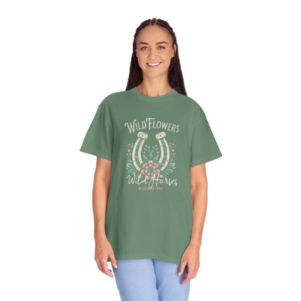 Wild Flowers and Wild Horses Comfort Colors T-Shirt, Unisex Tee, Nature Lover Shirt, Horse Lover Gift, Floral Graphic Tee - Image 28