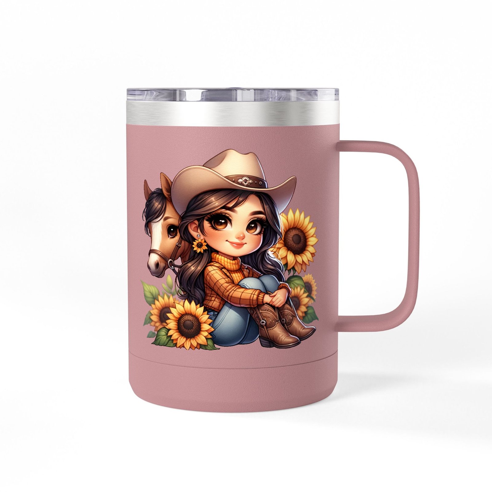 Cowgirl and Horse Coffee Mug Tumbler, Western Cowgirl Gift, Horse Lover Gift, 15oz Mug, Cowgirl Decor, Cowgirl Coffee Cup - Image 77