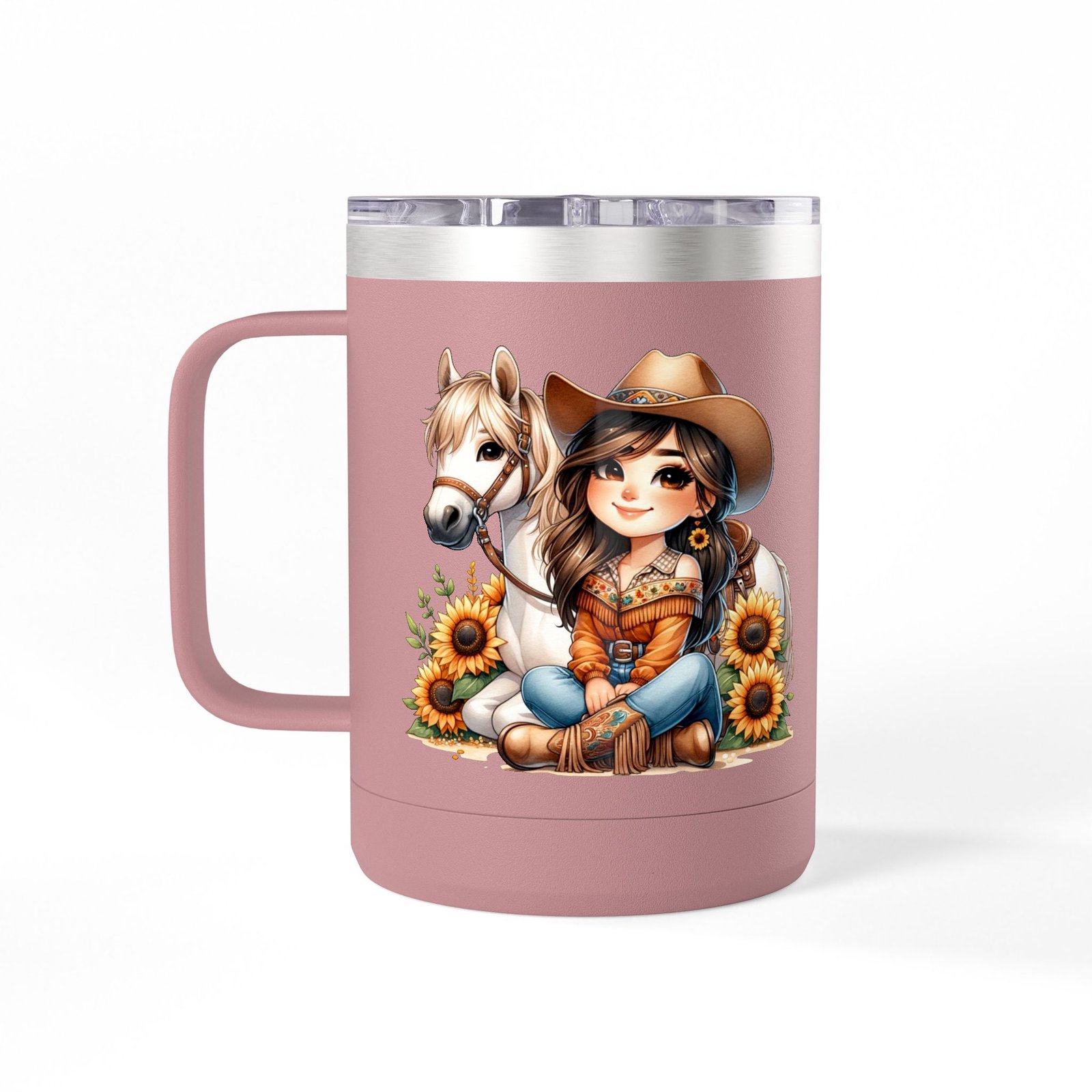 Cowgirl Sunflower Horse Coffee Mug Tumbler - Western Style Rustic Drinkware, Country Gift, Kitchen Decor, Cowgirl Lover Gift, Country Chic - Image 69