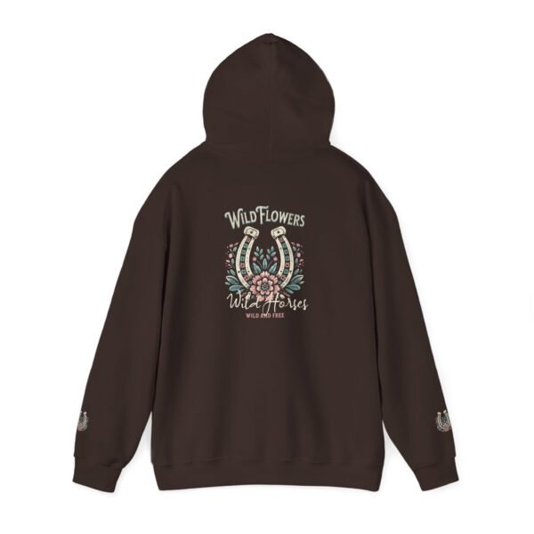 Horseshoe Wildflower Horse Unisex Hoodie, Gildan Soft Sweatshirt, Nature Lover Gift, Floral Animal Sweatshirt, Boho Horse Hoodie - Image 19