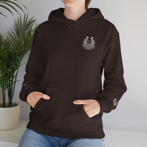 Horseshoe Wildflower Horse Unisex Hoodie, Gildan Soft Sweatshirt, Nature Lover Gift, Floral Animal Sweatshirt, Boho Horse Hoodie - Image 21