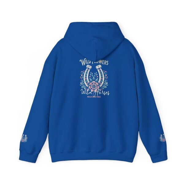 Horseshoe Wildflower Horse Unisex Hoodie, Gildan Soft Sweatshirt, Nature Lover Gift, Floral Animal Sweatshirt, Boho Horse Hoodie - Image 34