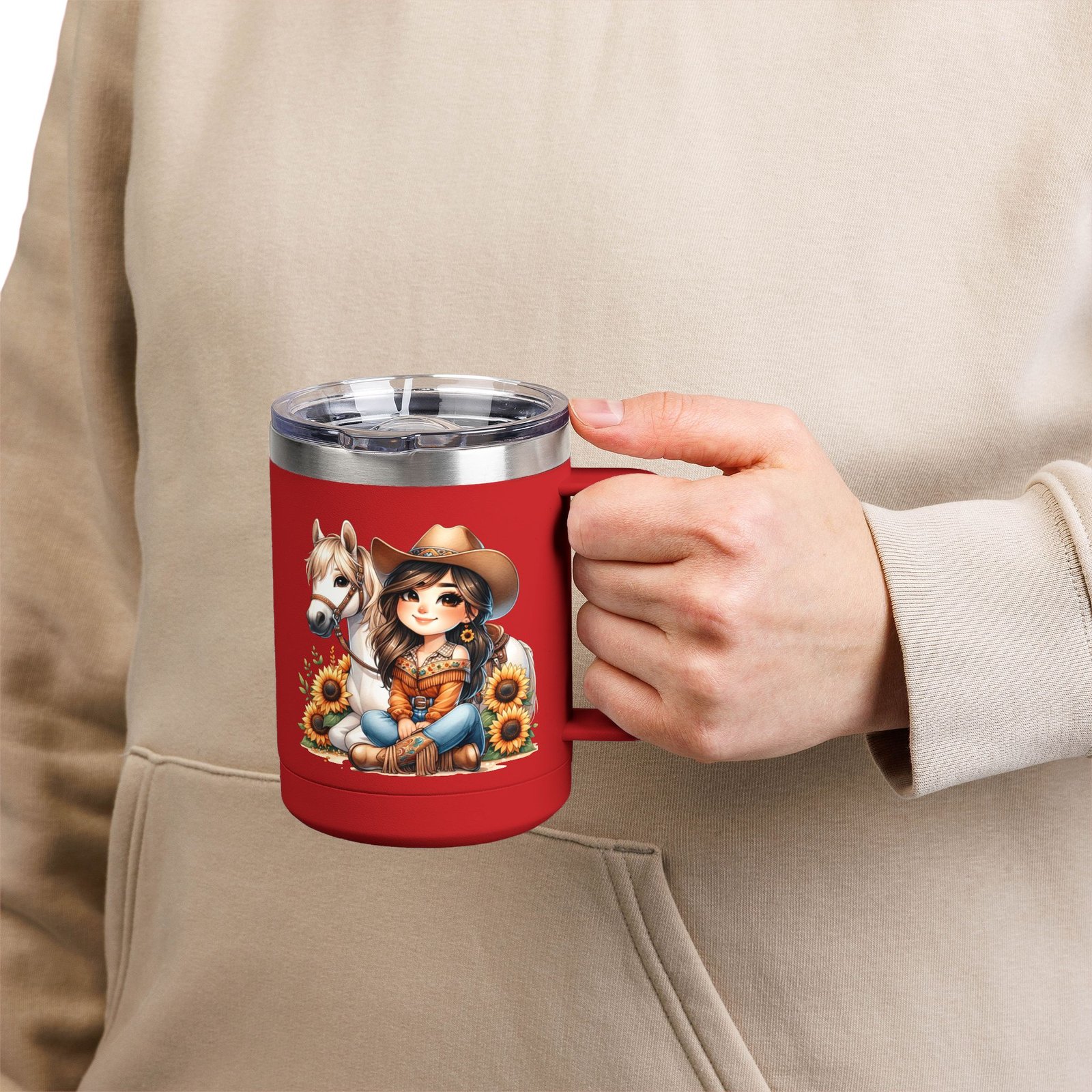 Cowgirl Sunflower Horse Coffee Mug Tumbler - Western Style Rustic Drinkware, Country Gift, Kitchen Decor, Cowgirl Lover Gift, Country Chic - Image 20